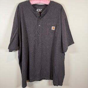 Carhartt Men's K84 Short Sleeve Workwear Henley T-Shirt Size 3XL